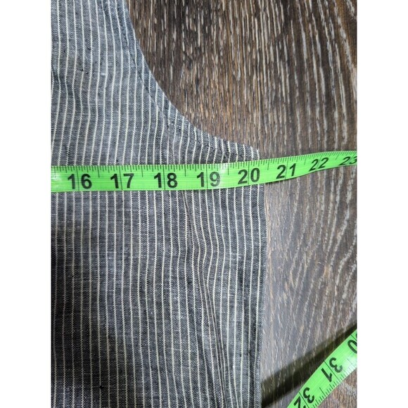 Soft Surroundings Linen Striped Dress Large Lagenlook - Picture 6 of 7